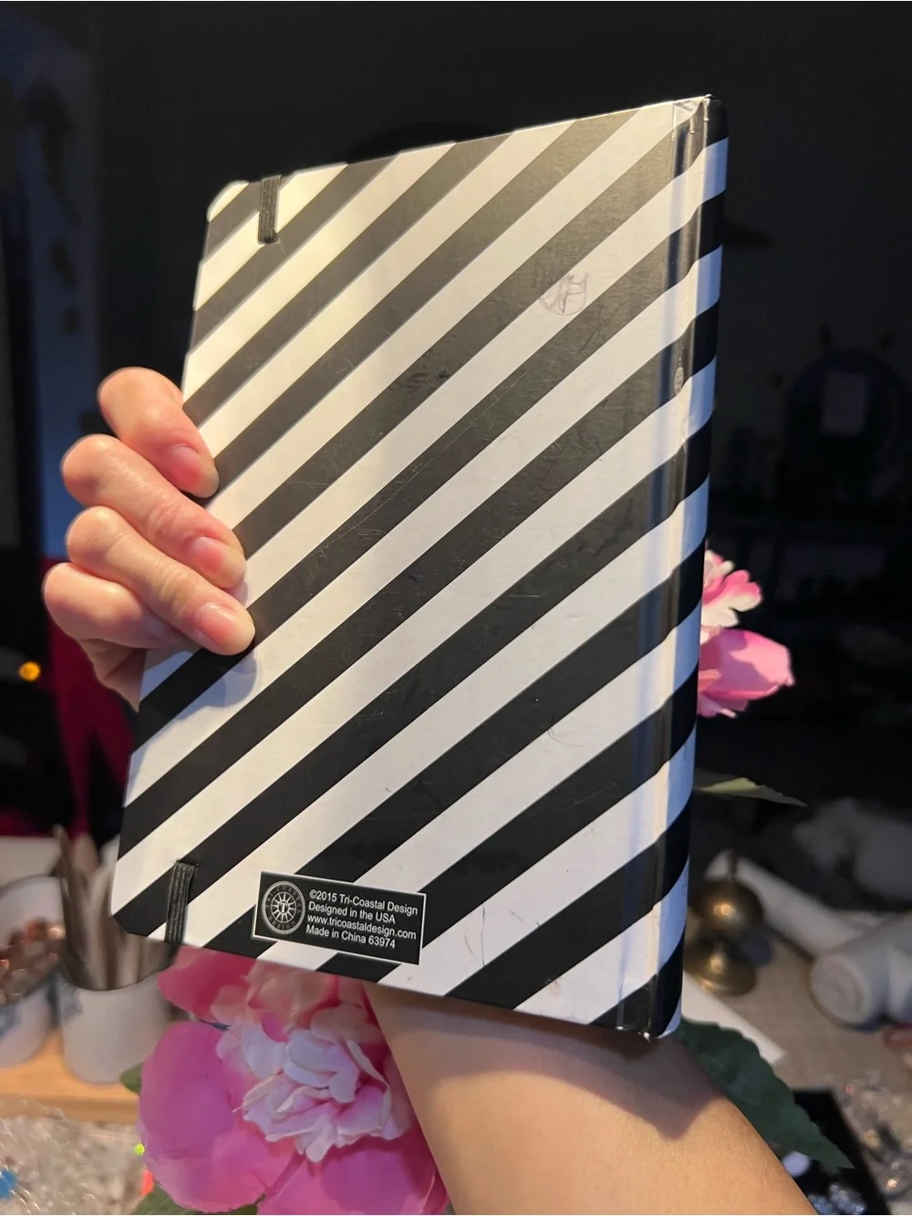 Striped Hardcover Journal - “Smile It Looks Good On You!” read more